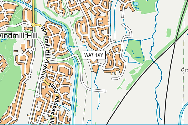 WA7 1XY map - OS VectorMap District (Ordnance Survey)