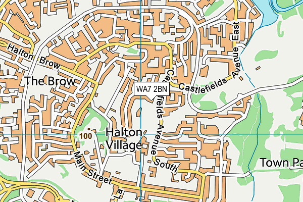 WA7 2BN map - OS VectorMap District (Ordnance Survey)
