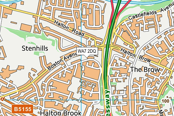 Map of HALTON BROOK AVENUE 1959 LIMITED at district scale