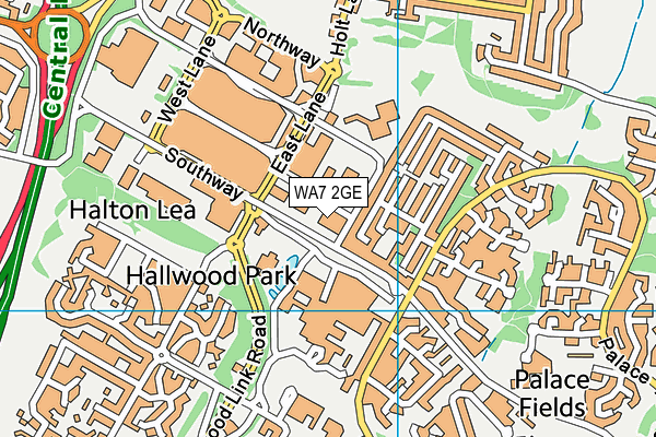 WA7 2GE map - OS VectorMap District (Ordnance Survey)