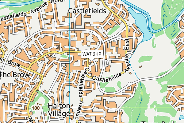 WA7 2HP map - OS VectorMap District (Ordnance Survey)