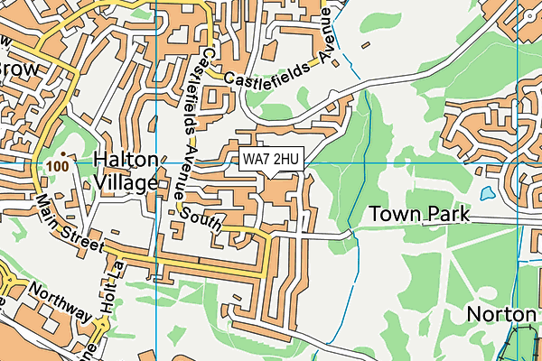 WA7 2HU map - OS VectorMap District (Ordnance Survey)