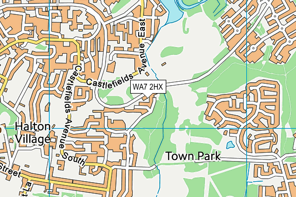 WA7 2HX map - OS VectorMap District (Ordnance Survey)