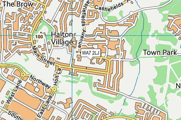 WA7 2LJ map - OS VectorMap District (Ordnance Survey)