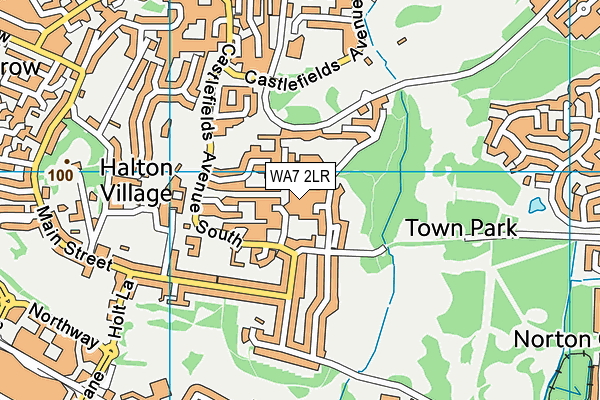 WA7 2LR map - OS VectorMap District (Ordnance Survey)