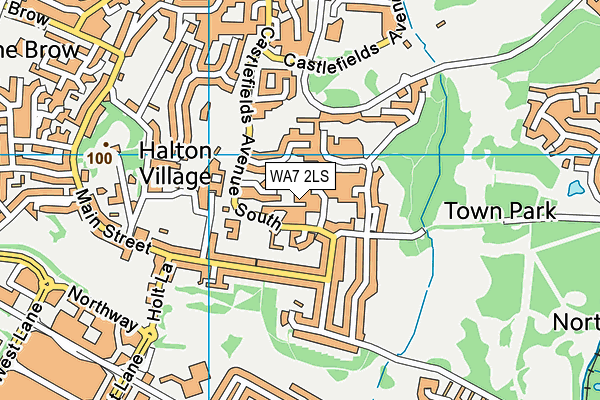 WA7 2LS map - OS VectorMap District (Ordnance Survey)