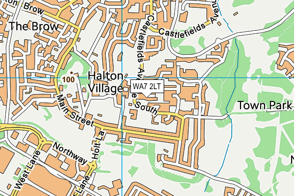 WA7 2LT map - OS VectorMap District (Ordnance Survey)
