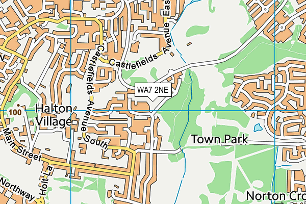 WA7 2NE map - OS VectorMap District (Ordnance Survey)