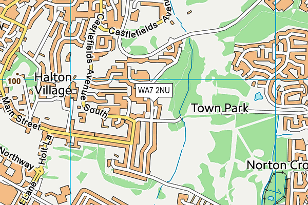 WA7 2NU map - OS VectorMap District (Ordnance Survey)