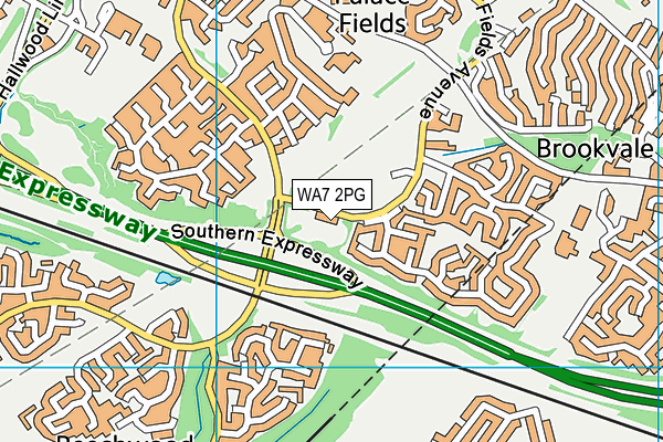 Queen Elizabeth Ii Playing Fields (Woodside) map (WA7 2PG) - OS VectorMap District (Ordnance Survey)