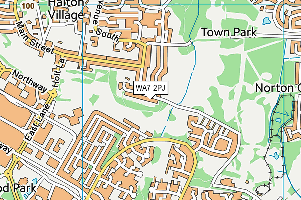 WA7 2PJ map - OS VectorMap District (Ordnance Survey)