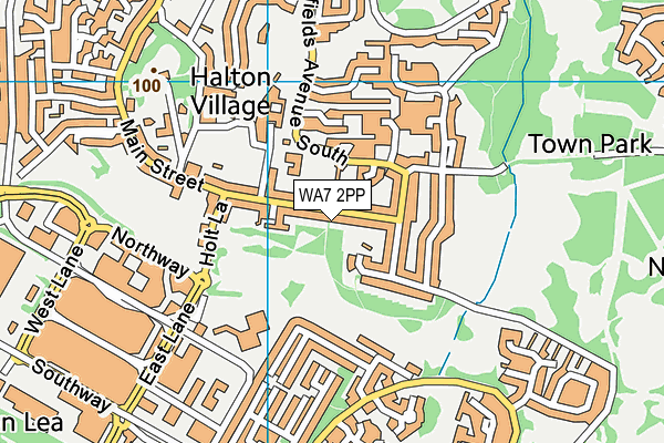 WA7 2PP map - OS VectorMap District (Ordnance Survey)