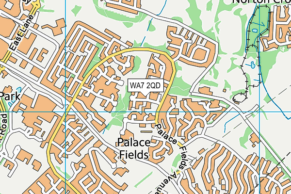 WA7 2QD map - OS VectorMap District (Ordnance Survey)