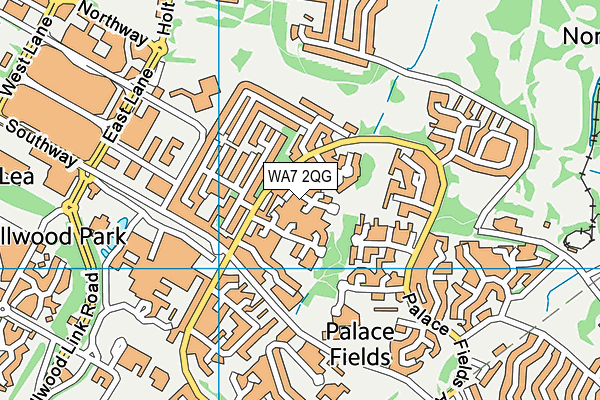 WA7 2QG map - OS VectorMap District (Ordnance Survey)