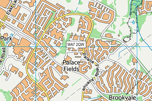 Palace Fields Primary Academy map (WA7 2QW) - OS VectorMap District (Ordnance Survey)