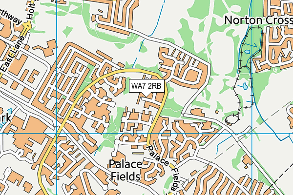 WA7 2RB map - OS VectorMap District (Ordnance Survey)