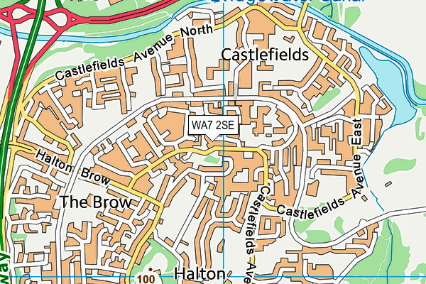 WA7 2SE map - OS VectorMap District (Ordnance Survey)
