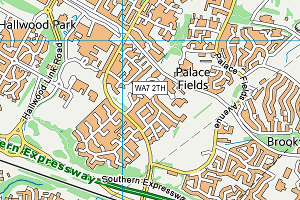 WA7 2TH map - OS VectorMap District (Ordnance Survey)