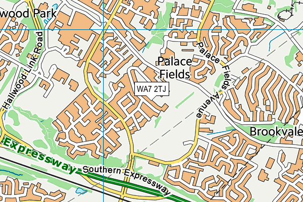 WA7 2TJ map - OS VectorMap District (Ordnance Survey)