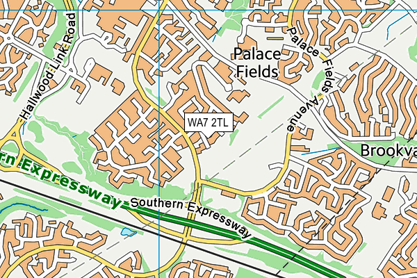 WA7 2TL map - OS VectorMap District (Ordnance Survey)