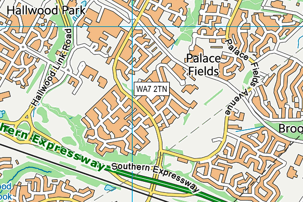 WA7 2TN map - OS VectorMap District (Ordnance Survey)