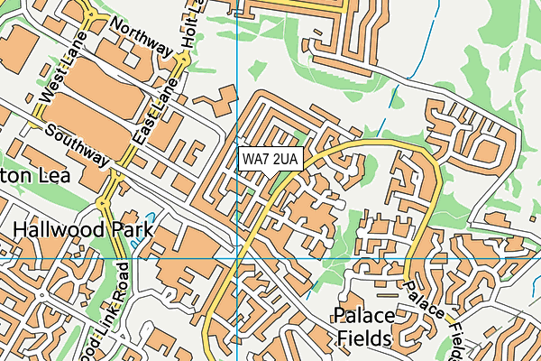 WA7 2UA map - OS VectorMap District (Ordnance Survey)