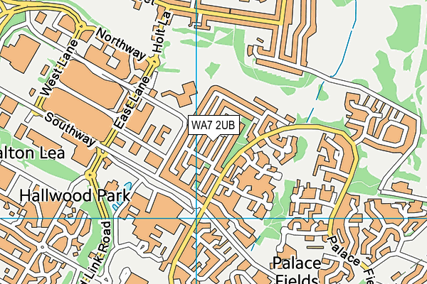 WA7 2UB map - OS VectorMap District (Ordnance Survey)