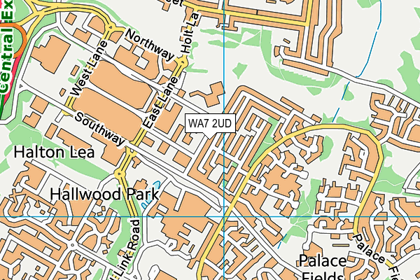 WA7 2UD map - OS VectorMap District (Ordnance Survey)