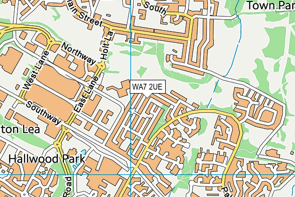 WA7 2UE map - OS VectorMap District (Ordnance Survey)