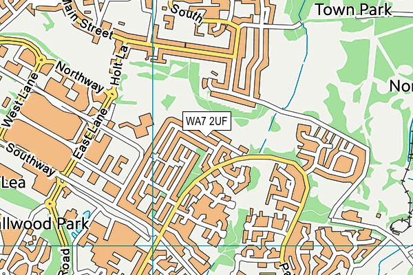 WA7 2UF map - OS VectorMap District (Ordnance Survey)