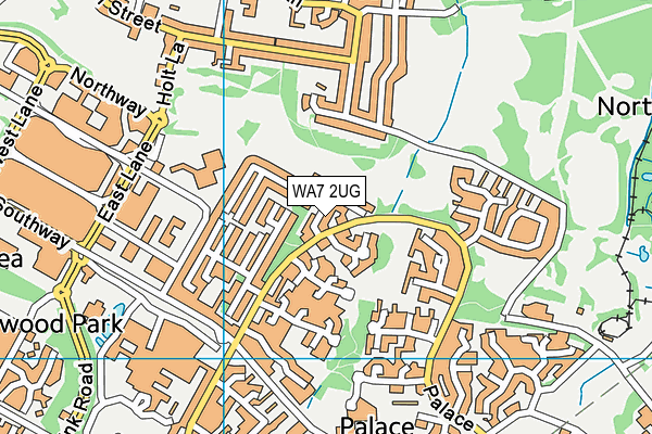 WA7 2UG map - OS VectorMap District (Ordnance Survey)