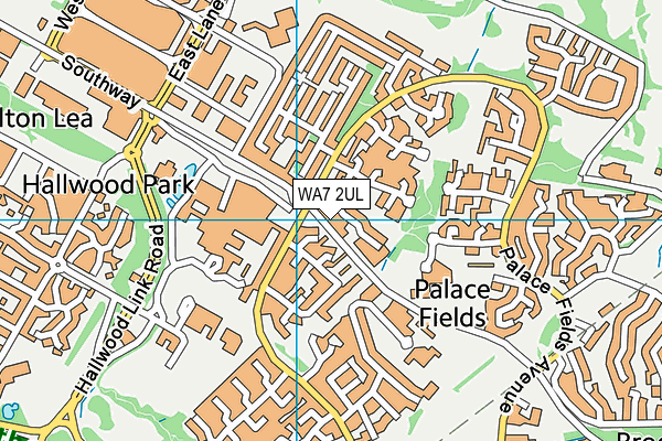 WA7 2UL map - OS VectorMap District (Ordnance Survey)