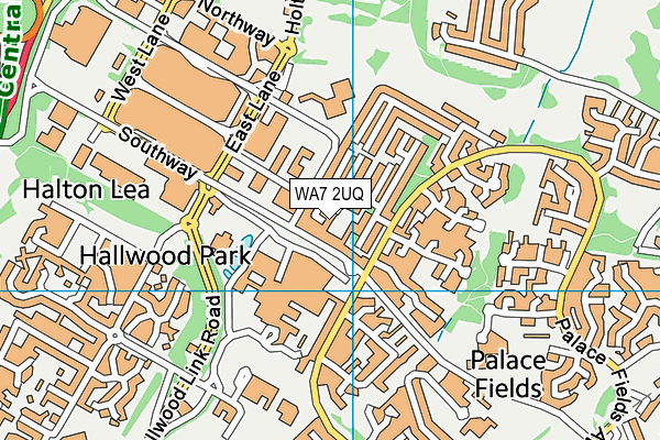 WA7 2UQ map - OS VectorMap District (Ordnance Survey)