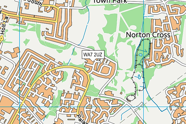 WA7 2UZ map - OS VectorMap District (Ordnance Survey)