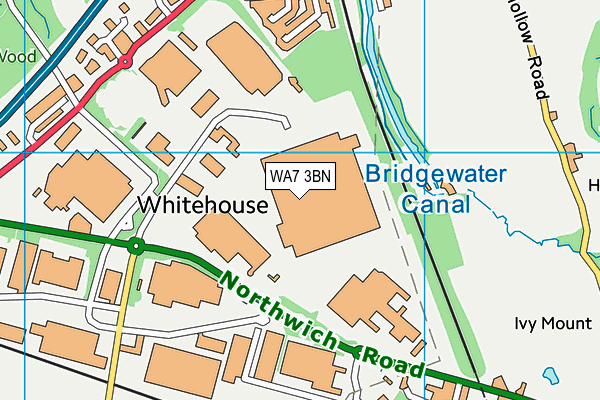 WA7 3BN map - OS VectorMap District (Ordnance Survey)