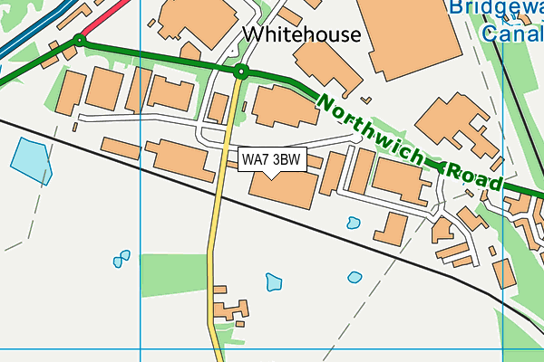 WA7 3BW map - OS VectorMap District (Ordnance Survey)