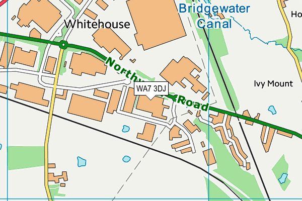 WA7 3DJ map - OS VectorMap District (Ordnance Survey)