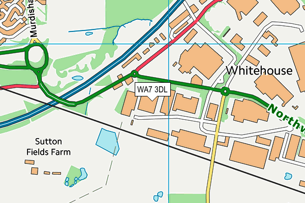 WA7 3DL map - OS VectorMap District (Ordnance Survey)