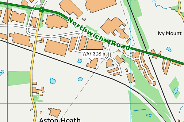 WA7 3DS map - OS VectorMap District (Ordnance Survey)