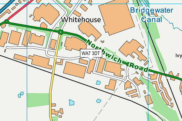 WA7 3DT map - OS VectorMap District (Ordnance Survey)