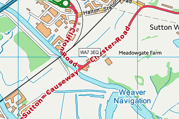 WA7 3EQ map - OS VectorMap District (Ordnance Survey)