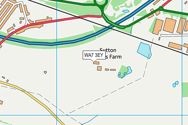 Suttonfields Golf Driving Range (Closed) map (WA7 3EY) - OS VectorMap District (Ordnance Survey)