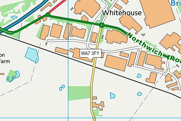 WA7 3FY map - OS VectorMap District (Ordnance Survey)