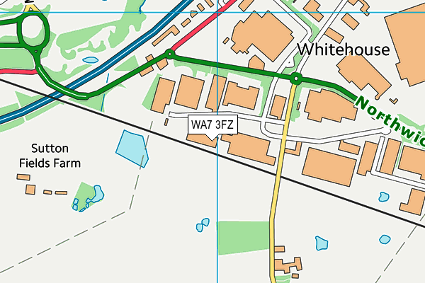 WA7 3FZ map - OS VectorMap District (Ordnance Survey)