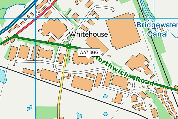 WA7 3GG map - OS VectorMap District (Ordnance Survey)