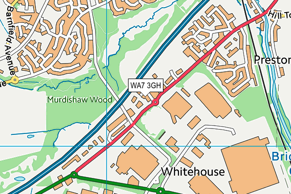 WA7 3GH map - OS VectorMap District (Ordnance Survey)