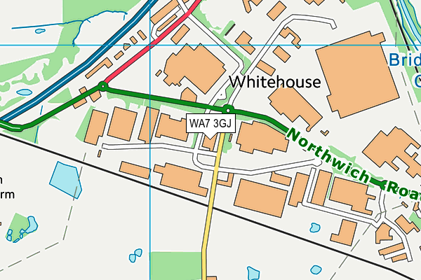 WA7 3GJ map - OS VectorMap District (Ordnance Survey)