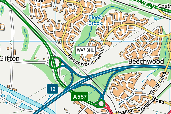 WA7 3HL map - OS VectorMap District (Ordnance Survey)