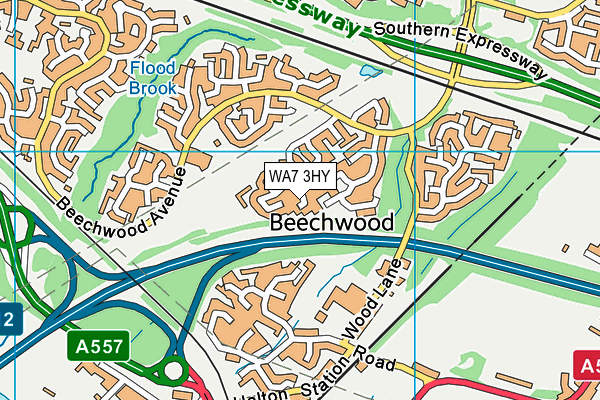 WA7 3HY map - OS VectorMap District (Ordnance Survey)