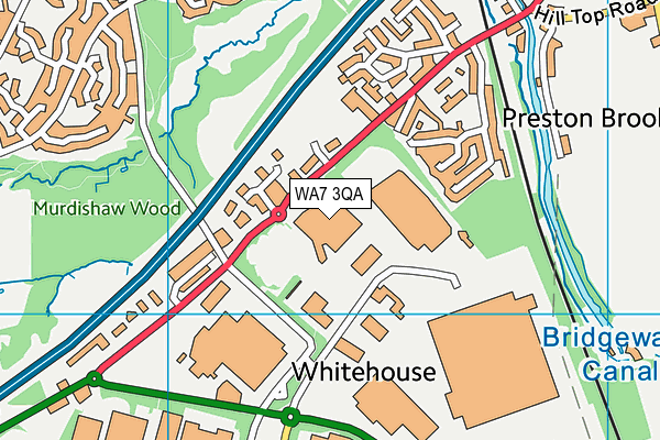 WA7 3QA map - OS VectorMap District (Ordnance Survey)